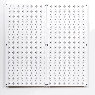 White Pegboard - 32in x 16in - metal - easy install