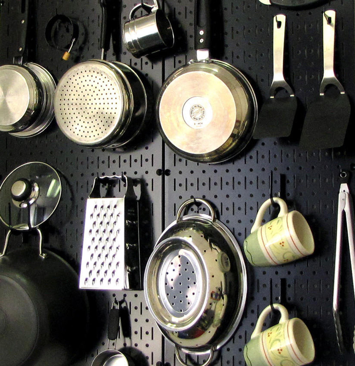 Black Pegboard - 32in x 16in - metal - easy install