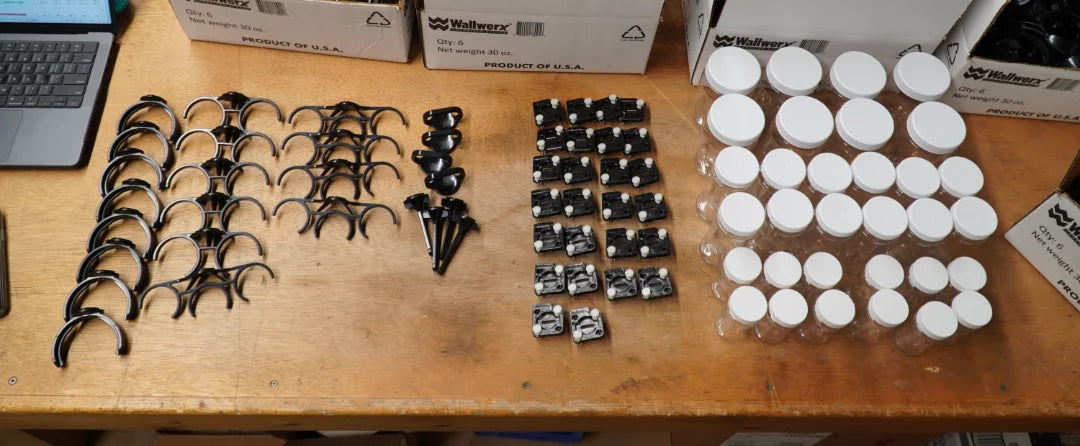 Wallwerx DIY Home Kit - Wall mounted jars, hooks, tool holders