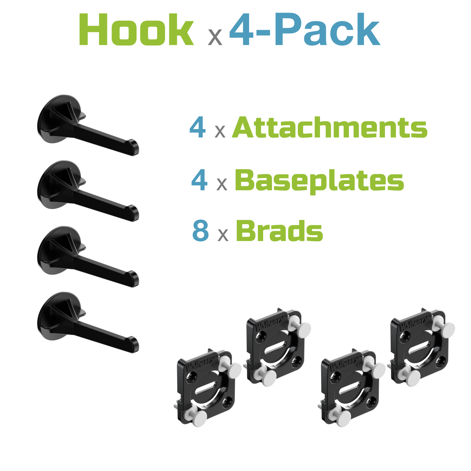 Locking Pegboard Hooks, 3-Inch (4-pack) - Wallwerx