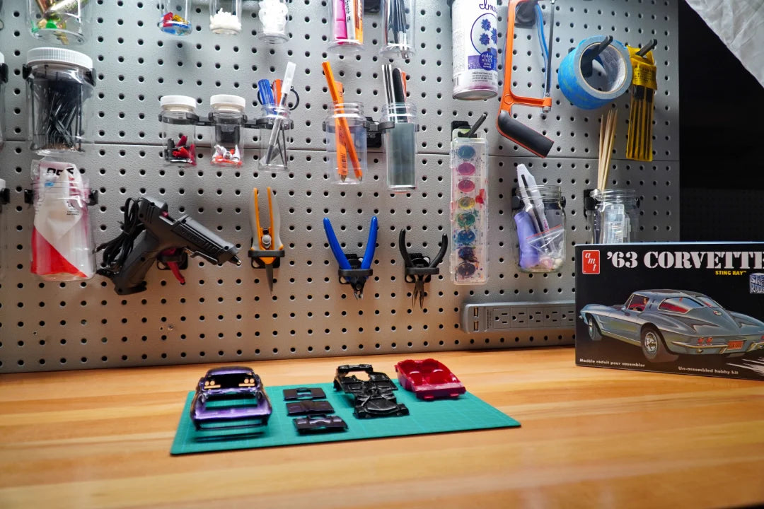 Wallwerx DIY Home Kit - Wall mounted jars, hooks, tool holders