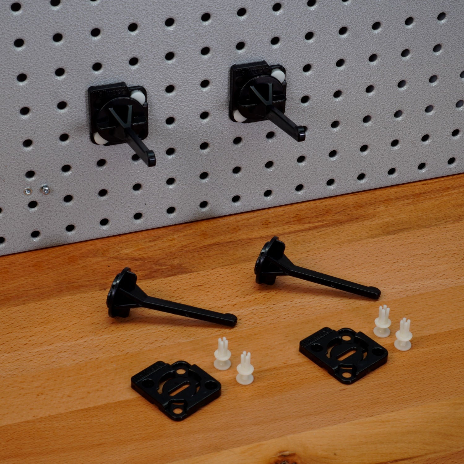 Locking Pegboard Hooks, 3-Inch (4-pack) - Wallwerx