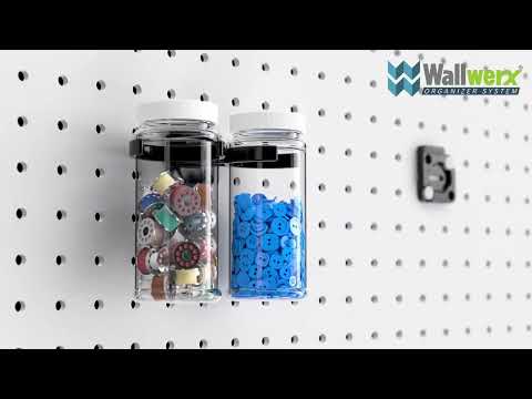 Wallwerx DIY Home Kit - Wall mounted jars, hooks, tool holders