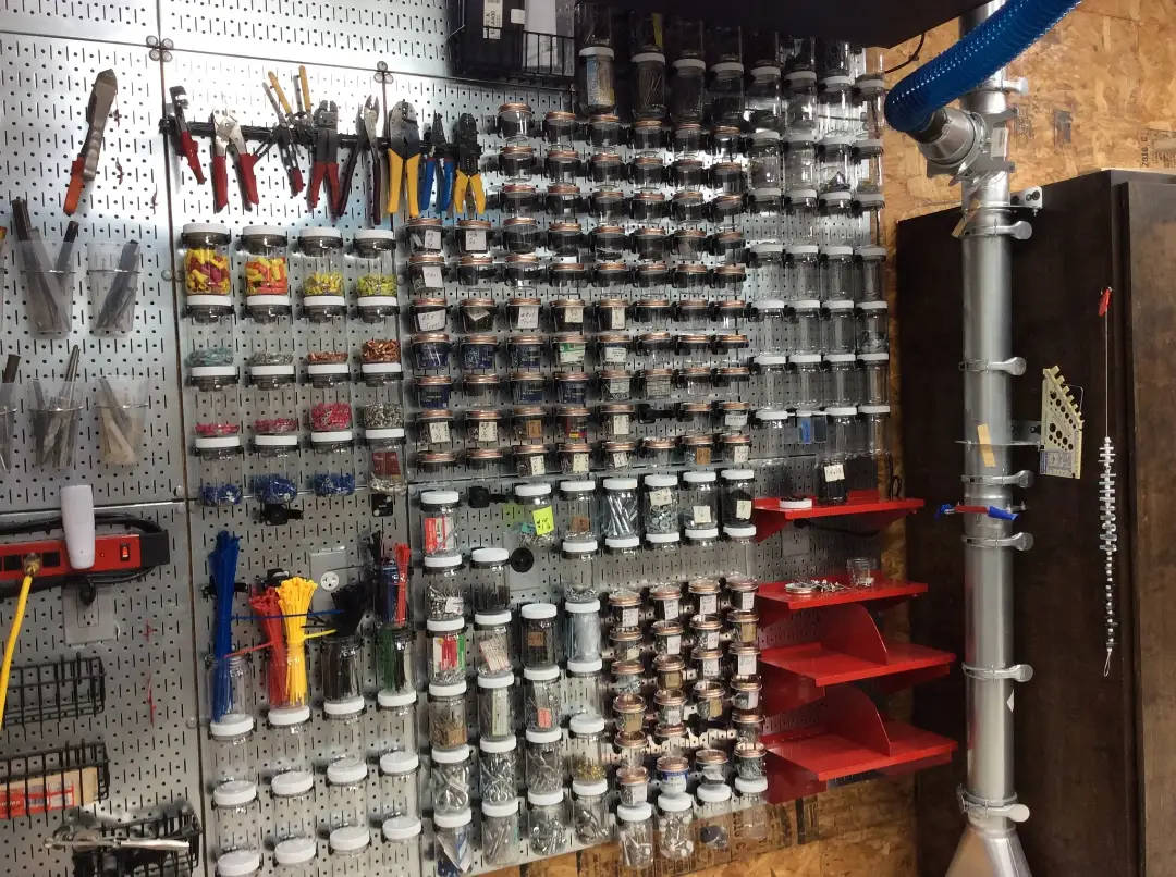 garage wall organization system WallControl Wallwerx container system